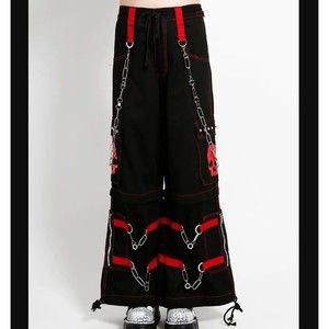 Tripp NYC Skull Zip Off Pants Red UNISEX